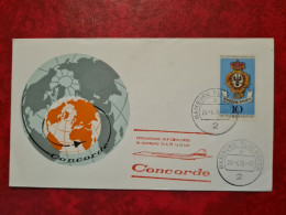 Lettre CONCORDE 1976 HAMBURG FLUGHAFEN ERSTLANDUNG DER CONCORDE IN HAMBURG - Autres & Non Classés