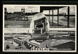 AK Breslau, Hermann-Göring-Stadtion, Schwimmstadion, Friesenwiese  - Autres & Non Classés
