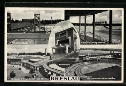 AK Breslau, Hermann-Göring-Stadtion, Schwimmstadion, Friesenwiese  - Andere & Zonder Classificatie