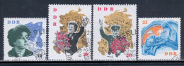 East Germany / DDR 1963 Mi# 993-996 Used - Visit Of Cosmonauts Valentina Tereshkova And Yuri Gagarin / Space - Europe