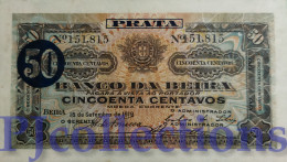 MOZAMBIQUE 50 CENTAVOS 1919 PICK R4 AUNC - Mozambique