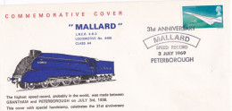 GB Engeland 1969 Mallard  Speed Record 03-07-1969 Crack On The Right - Trains