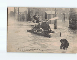 IVRY SUR SEINE : Inondation 1910, Un Bac Improvisé - état - Ivry Sur Seine