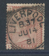 GB  N°68 Victoria 1p Brun-Rouge De 1880-81 - Gebruikt