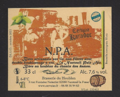 Etiquette De Cervoise NPA  -  Karadoc  - Brasserie Du Houblon à Nanteuil La Fosse (02) - Birra