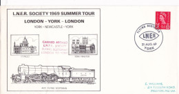 GB Engeland 1969 London - York - London LNER Society Carried Aboard 31-08-1969 - Treinen