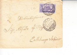 ITALIA  1931 -  Lettera Da Rieti A  Collelongo Sabino - Storia Postale