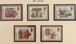 Gran Bretaña  1982 -NAVIDAD - NOEL - CHRISTMAS - YVERT 1062/1066 ** - Unused Stamps