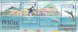 Gibraltar Block34 (complete Issue) Unmounted Mint / Never Hinged 1998 Whales - Gibraltar