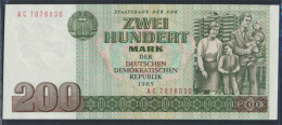 DDR Rosenbg: 364F) Serie: AC, Rs: Druck Hellgrün Statt Dunkelolivgrün Bankfrisch 1985 200 Mark (9810702 - 200 Mark