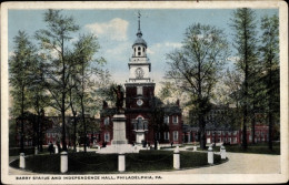 AK Philadelphia Pennsylvania, Barry Statue, Independence Hall - Andere & Zonder Classificatie