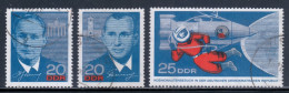 East Germany / DDR 1965 Mi# 1138-1140 Used - Visit Of The Russian Cosmonauts / Space - Europa