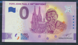 Vatikanstadt Souvenirschein 100. Geburtstag Papst Johannes Paul (Stern) Bankfrisch 2020 0 Euro 100. Geburtstag (9990993 - Vaticaanstad
