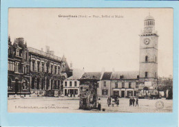 CPA- 59 GRAVELINES - LA PLACE D ARMES / BEFFROI / MAIRIE - VUE N° 3 - Gravelines