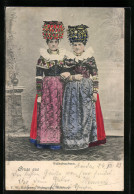 AK Zwei Junge Mädchen In Festlicher Tracht  - Kostums