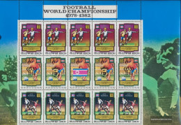 North-Korea 2033-2034A Sheetlet (complete Issue) Unmounted Mint / Never Hinged 1980 Football-WM 1978 And 1982 - Korea (Nord-)