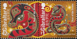 Gibraltar 1524-1525 Couple (complete Issue) Unmounted Mint / Never Hinged 2013 Year The Snake - Gibraltar