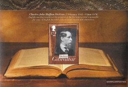Gibraltar Block107 (complete Issue) Unmounted Mint / Never Hinged 2012 Charles Dickens - Gibilterra