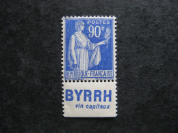 C). N° 368a, Neuf X. Avec PUB Inférieure " BYRRH ". - Ongebruikt