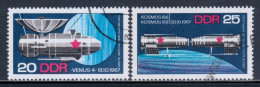 East Germany / DDR 1968 Mi# 1341-1342 Used - Russian Space Explorations - Europa