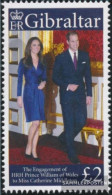 Gibraltar 1404 (complete Issue) Unmounted Mint / Never Hinged 2011 Engagements Prince William - Gibraltar