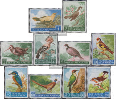 San Marino 635-644 (complete Issue) Unmounted Mint / Never Hinged 1960 Birds - Ungebraucht