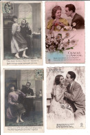 Fantaisie Couple - 11 Cartes Postales Ancienne - Couples