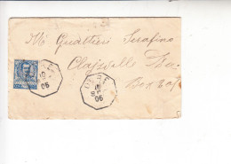 ITALIA  1905  -  Lettera Per Stati Uniti (Claysville) - Storia Postale
