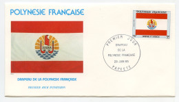 Enveloppe Premier Jour D'émission.Polynésie.Papeete 28 Juin 85.drapeau De La Polynésie Française - Sonstige & Ohne Zuordnung