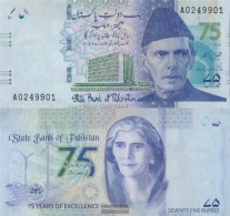 Pakistan Pick-number: W57 (2023) Uncirculated 2023 75 Rupees - Pakistan