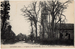 CPA 60 - LATAULE (Oise) - L'Eglise Et La Grande-Rue Après Le Bombardement En 1918 - Ed. Neurdein - Other & Unclassified