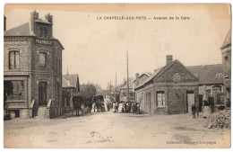 CPA 60 - LA CHAPELLE AUX POTS (Oise) - Avenue De La Gare (petite Animation, Pharmacie) - Ed. Dufour-Champagne - Other & Unclassified