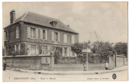 CPA 60 - ABANCOURT (Oise) - 7. Ecole Et Mairie - Ed. Helluin Et Chretien - Other & Unclassified