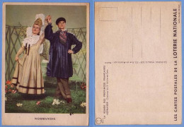 CARTE POSTALE  FANTAISIE PUBLICITAIRE -LOTERIE NATIONALE - COSTUMES DE NORMANDIE - Costumes