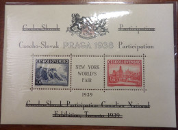 Tchécoslovaquie Bloc-feuillet De L'Exposition De New-York 1939 Neuf ** MNH. TB - Blocchi & Foglietti