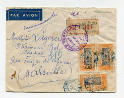 !!! DAHOMEY, LETTRE RECO PAR AVION DE TCHAOUROU POUR LA FRANCE DE 1939 AVEC CENSURE - Brieven En Documenten