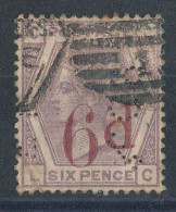 GB  N°75 Victoria  6d/6p Violet De 1883-84 (Perforé) - Oblitérés