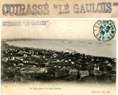 NAVAL CP 1905 TOULON SUR MER VAR (PORT D'ATTACHE) GRIFFE LINEAIRE "CUIRASSE ' LE GAULOIS' " - 1877-1920: Semi-Moderne