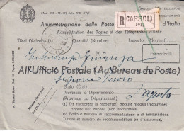 ITALIA    - Lettera Amm. Poste Da Carsoli Ad Aquila - Marcophilia