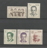 DDR 1962 Antifascists Y.T. 630/634 ** - Unused Stamps