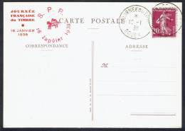 Carte Journée Du Timbre 1938  ROUEN - RARE - ....-1949