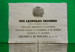 D-IT Granducato Di Toscana 1856 Monete Che Cessano Corso Legale MOTUPROPRIO - Documentos Históricos