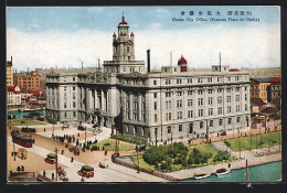 AK Osaka, The City Administration Building, Strassenbahn  - Strassenbahnen