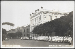 Brazil Rio De Janeiro Presidential Palace Old Real Photo PC Pre 1940. Military Guards Soldiers - Rio De Janeiro