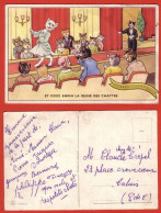 CARTE POSTALE  FANTAISIE   - ILLUSTRATEUR   -  DÉFILÉ DE MODE " ENFIN VOICI LA REINE DES CHATTES" - Contemporanea (a Partire Dal 1950)