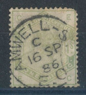 GB   N°85 Victoria 1s Vert De 1883-84 - Gebraucht