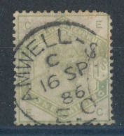 GB  N°85 Victoria 1s Vert De 1883-84 - Oblitérés