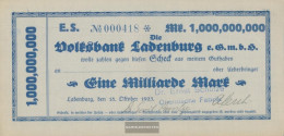 Ladenburg Scheck The City Ladenburg Used (III) 1923 1 Billion Mark - 1 Milliarde Mark