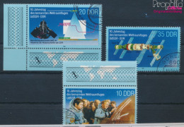 DDR 3190-3192 (kompl.Ausgabe) Gestempelt 1988 Weltraumflug (10405802 - Usados