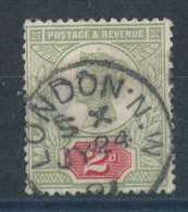 GB  N°94 Victoria 2p Vert Et Rose De 1887-1900 - Usati